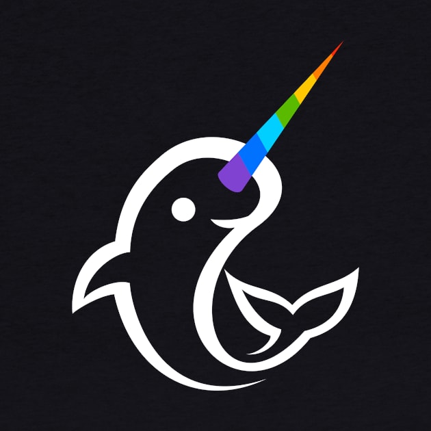 Rainbow Narwhale by Johnitees